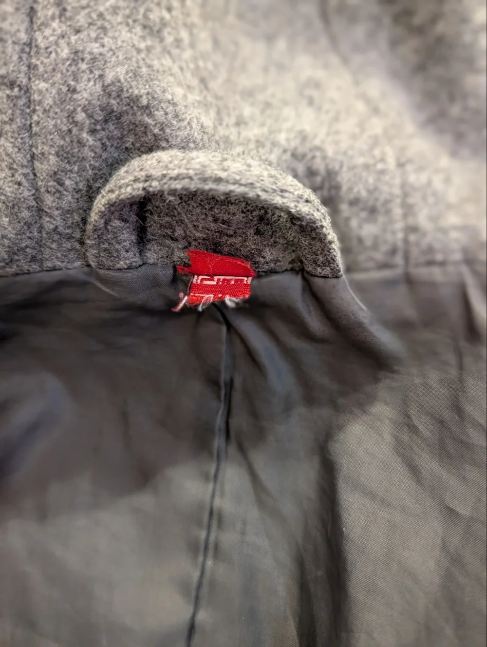 H&M Gray Hooded Wool-Blend Trench Coat - Picture 12 of 14